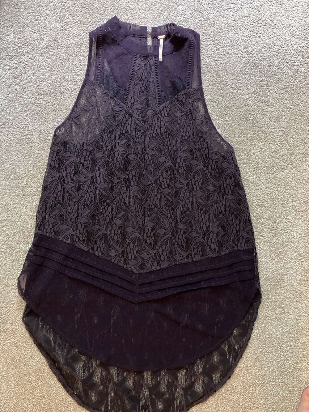 Free People Purple Lace Midi Dress